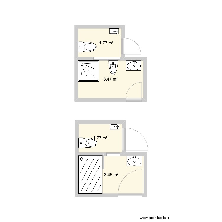 taret. Plan de 4 pièces et 10 m2