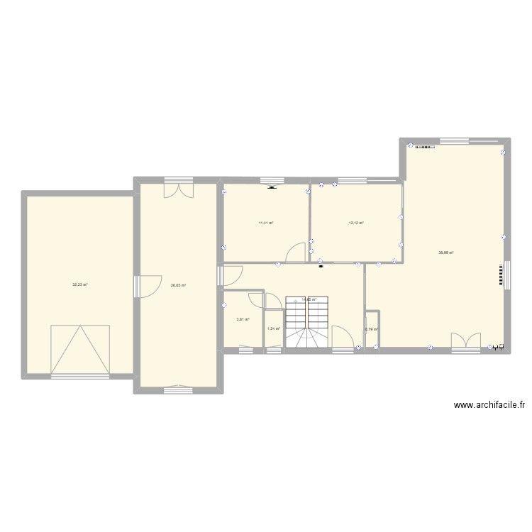 MAISON 1. Plan de 9 pièces et 142 m2