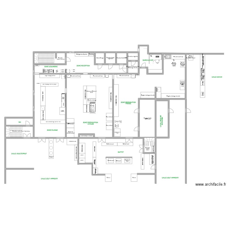 Cuisine foyer darwin +1. Plan de 11 pièces et 189 m2