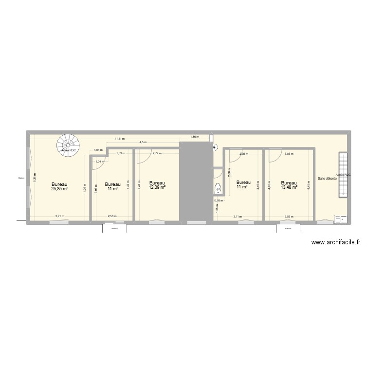 SCI CCCC ETAG. Plan de 7 pièces et 84 m2