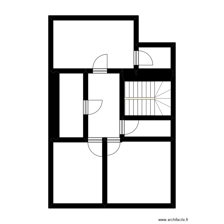 2e étage grenoble. Plan de 10 pièces et 55 m2