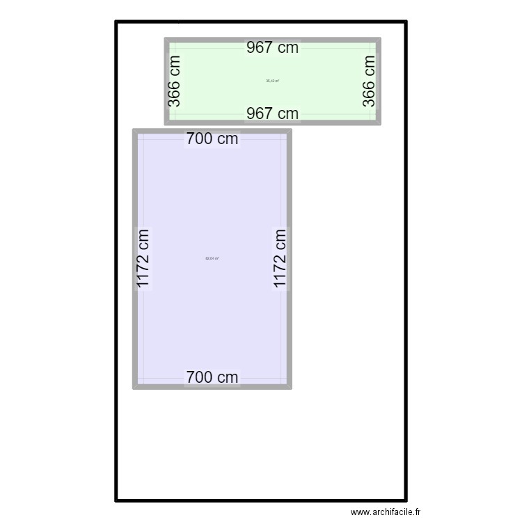 thailande . Plan de 2 pièces et 117 m2