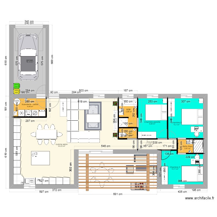 PLAN MAISON ALEXANDRE 3. Plan de 10 pièces et 114 m2