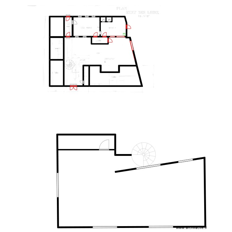 Ecole Savignac. Plan de 8 pièces et 115 m2