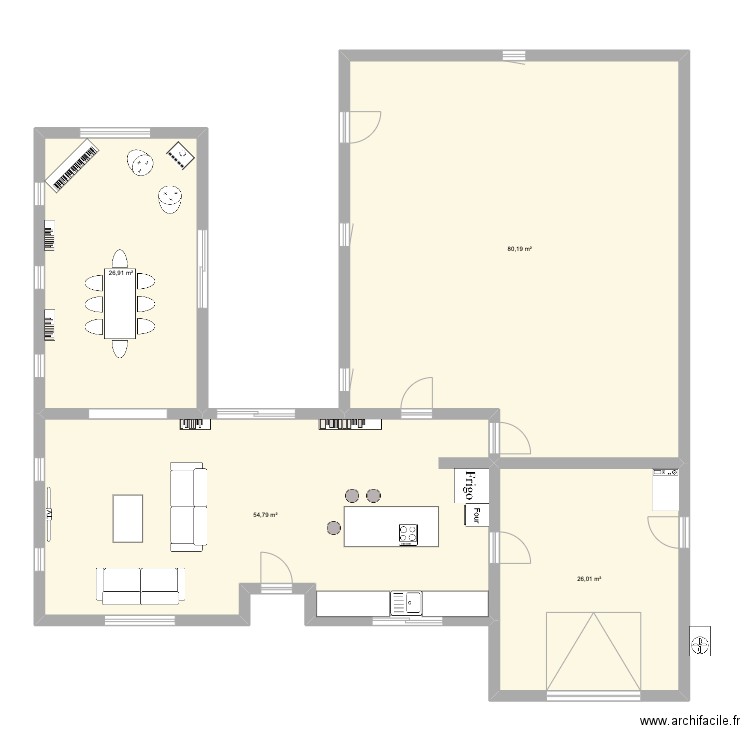 PLAN MAISON 2025. Plan de 4 pièces et 188 m2