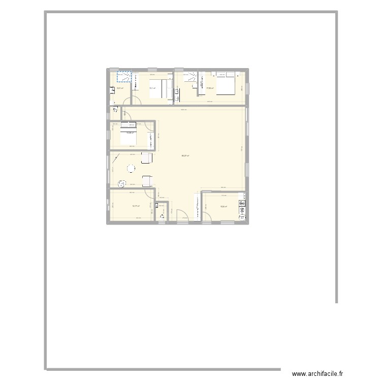 Jules Michelet. Plan de 7 pièces et 145 m2