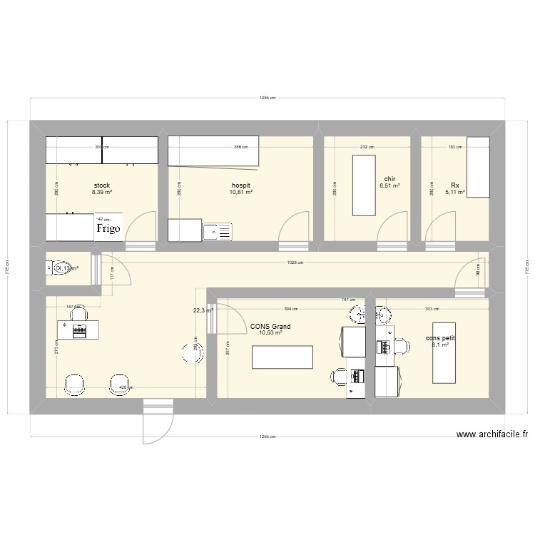 cabinet vt test Nam1. Plan de 8 pièces et 73 m2