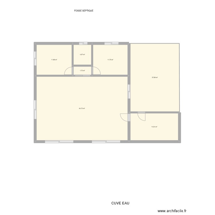 PLAN VIERGE. Plan de 7 pièces et 146 m2