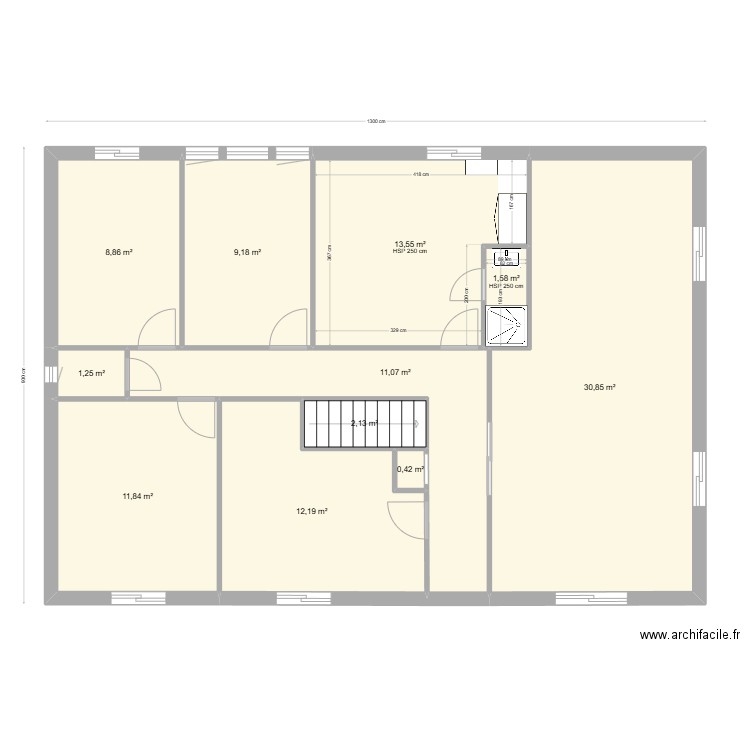 perols haut lory. Plan de 11 pièces et 103 m2