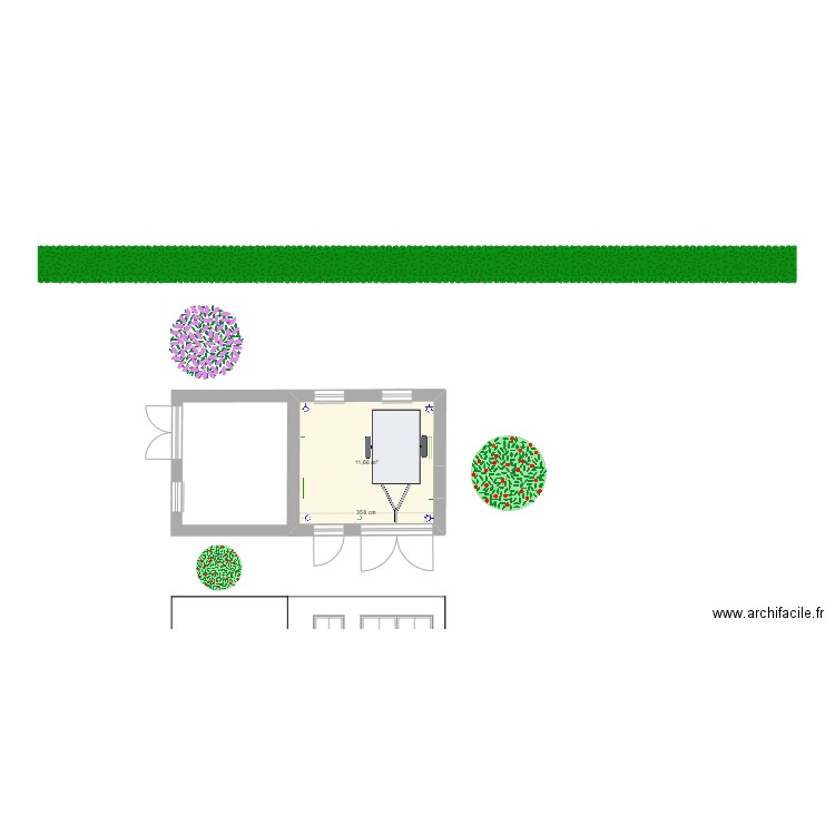 Abris 1. Plan de 1 pièce et 12 m2