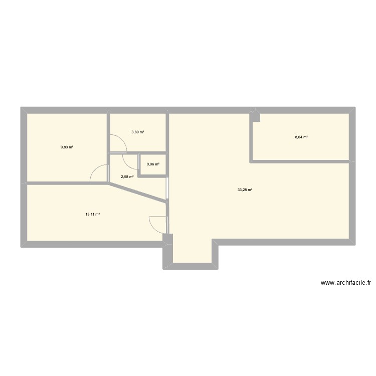 Thionville. Plan de 7 pièces et 72 m2