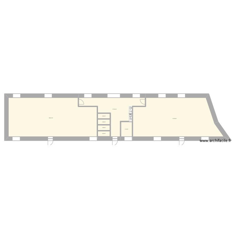 ETAGE SAINT ROME version 2. Plan de 8 pièces et 193 m2