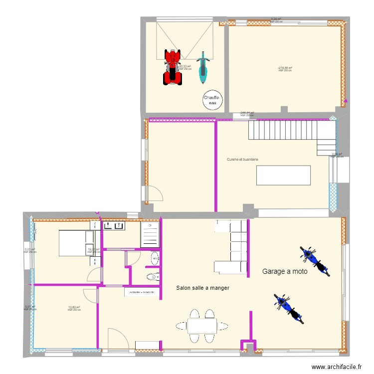 VILLA MAIRIE ORIGINE. Plan de 22 pièces et 292 m2