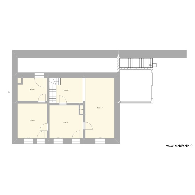 lili. Plan de 7 pièces et 75 m2