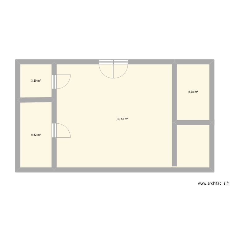 planmaison. Plan de 4 pièces et 58 m2