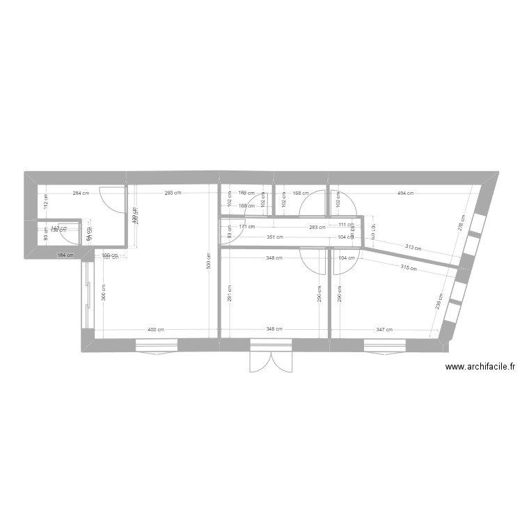 BOSTON. Plan de 7 pièces et 61 m2