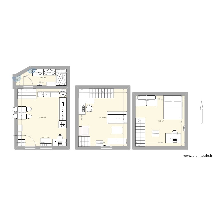 FuturAppart. Plan de 3 pièces et 39 m2