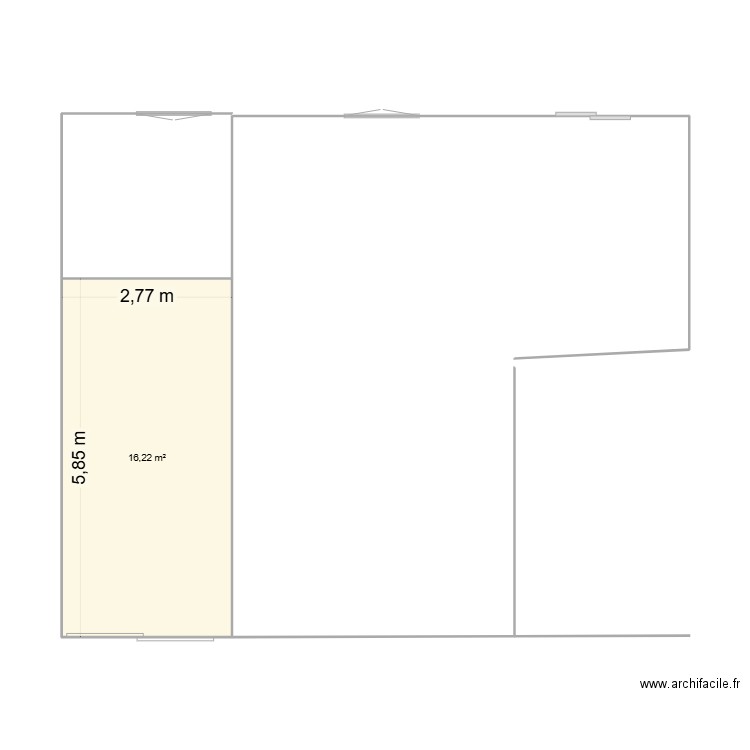 charmille2. Plan de 1 pièce et 16 m2