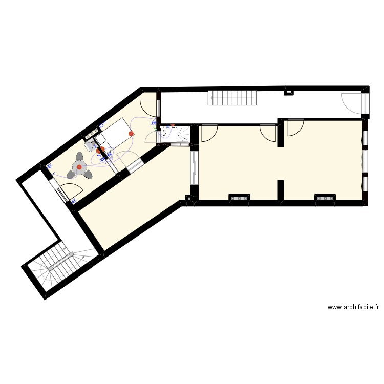 STUDIO ET 1/ETAGE 1. Plan de 10 pièces et 90 m2