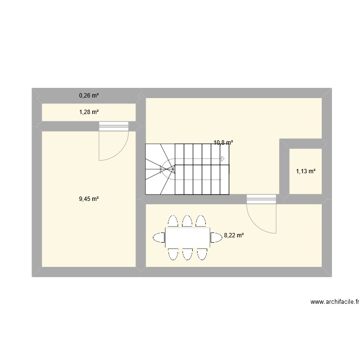 plan Martigne. Plan de 6 pièces et 31 m2