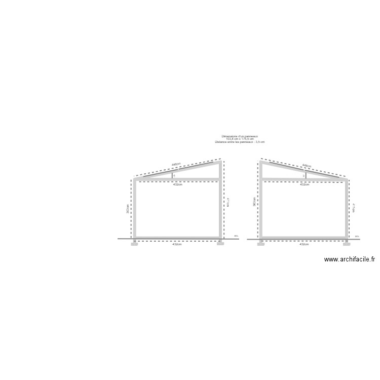 MORAN PLAN DE COUPE. Plan de 4 pièces et 26 m2