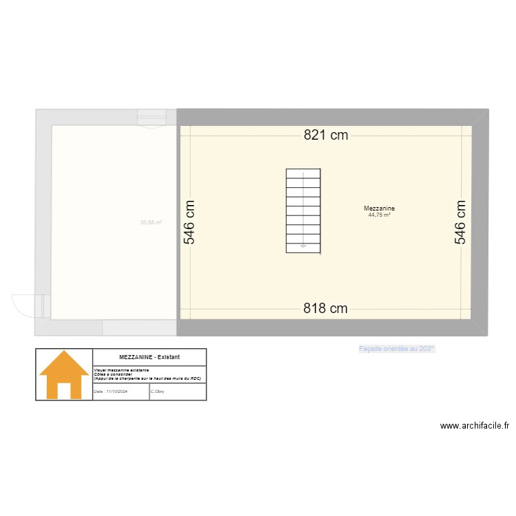 ORIGNAC. Plan de 4 pièces et 108 m2