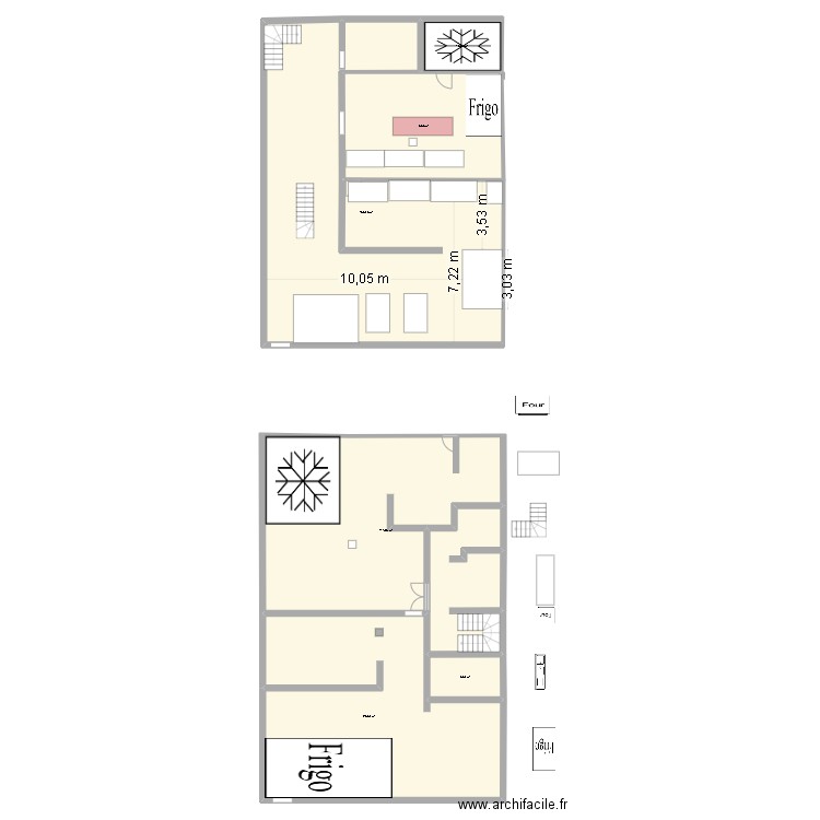 labo cave. Plan de 6 pièces et 404 m2