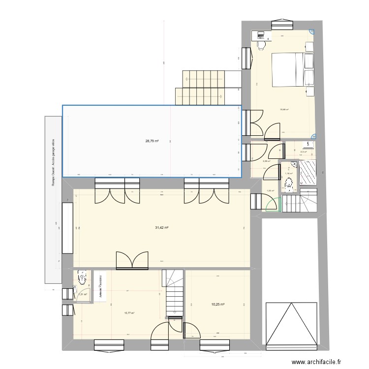 Projet_RDF_RDC_Révision_2.1. Plan de 9 pièces et 111 m2