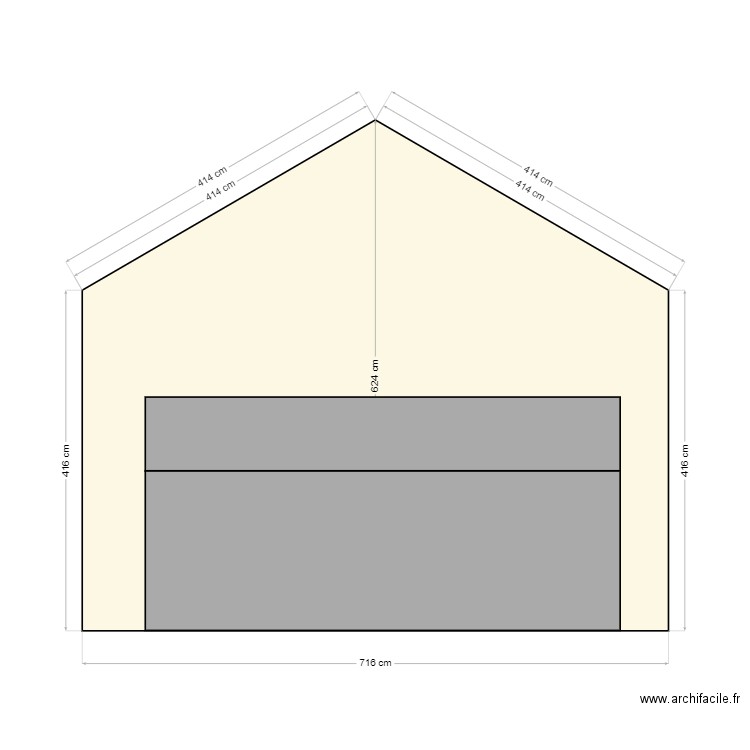 Plan façade exposé Nord-Ouest. Plan de 0 pièce et 0 m2