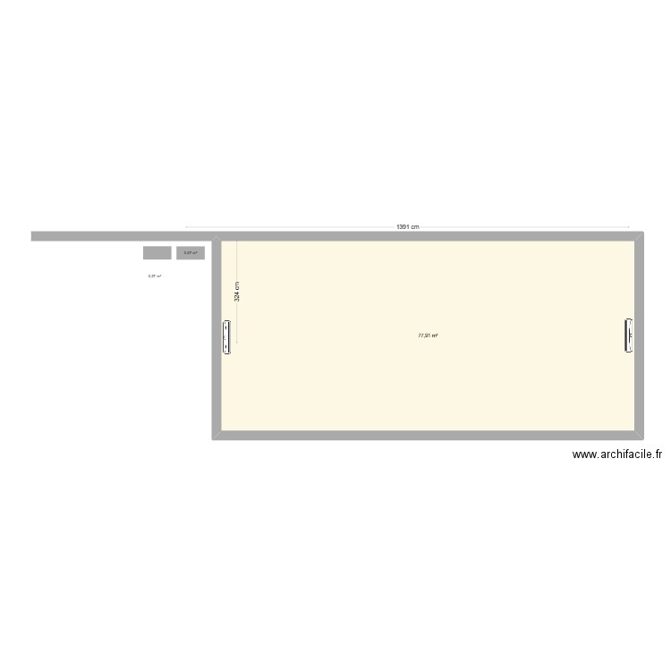 AFL COURTENAY local colle. Plan de 1 pièce et 78 m2