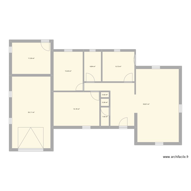 maison 2. Plan de 10 pièces et 117 m2