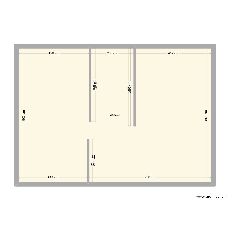 BETHISY ST M. Plan de 1 pièce et 91 m2