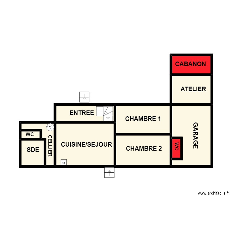 LANDRON RDC. Plan de 11 pièces et 29 m2