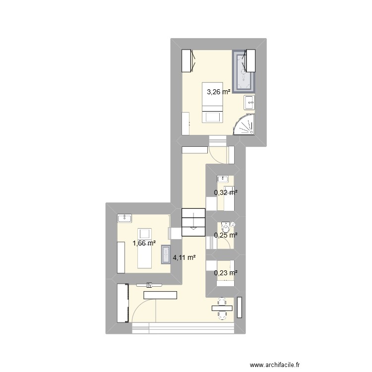 institut . Plan de 6 pièces et 10 m2