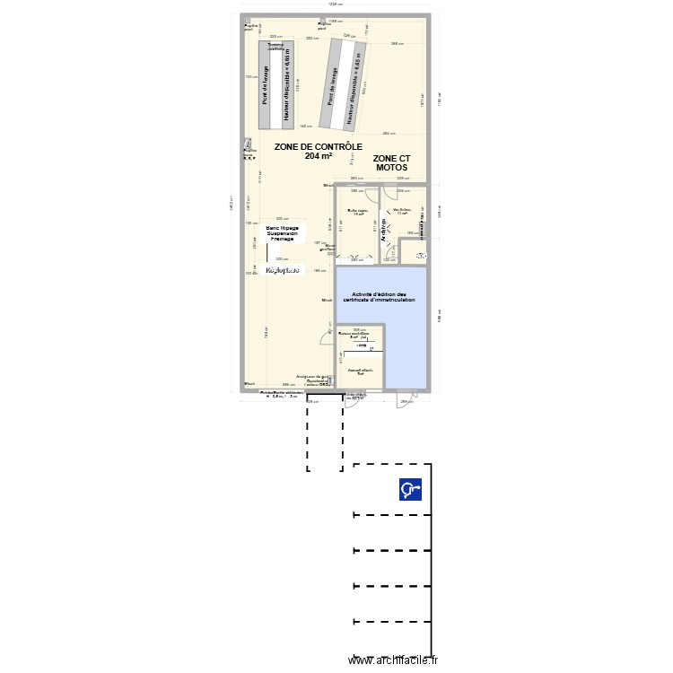 CCT mixte VL/CL DER C. T.  SAINT LOUIS 68TKSL. Plan de 6 pièces et 282 m2