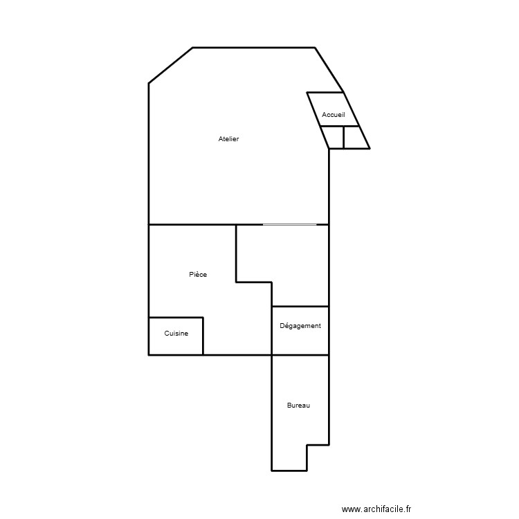 local commercial La ville du bois bis. Plan de 8 pièces et 27 m2