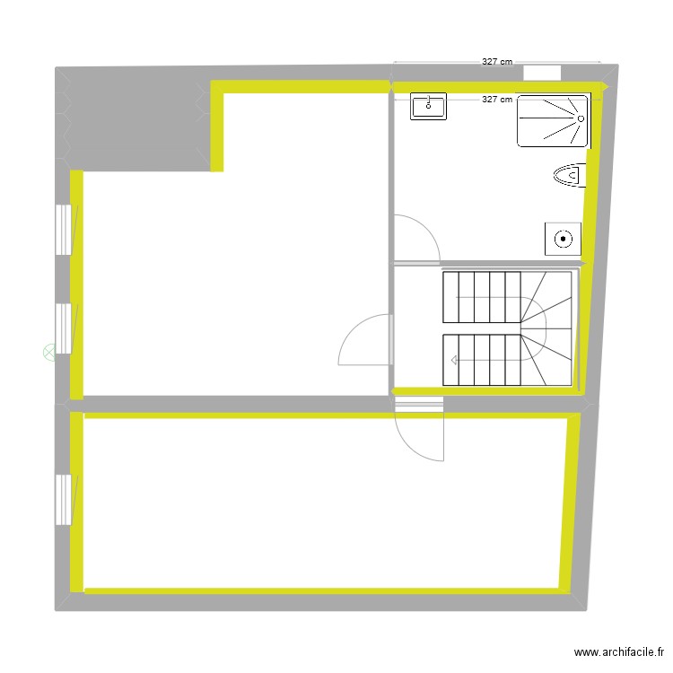 SCHMITT - R+1 - plomberie. Plan de 13 pièces et 117 m2