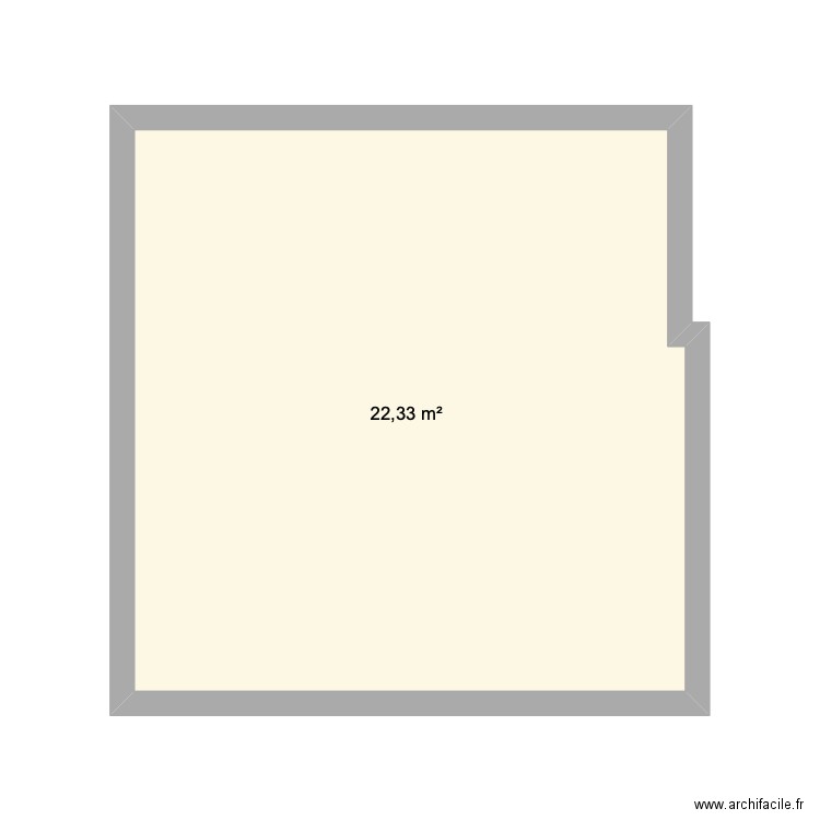 Plan de sol. Plan de 1 pièce et 22 m2