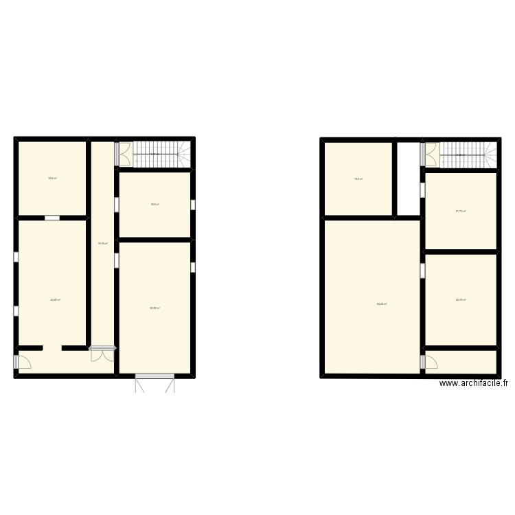 plan. Plan de 11 pièces et 283 m2