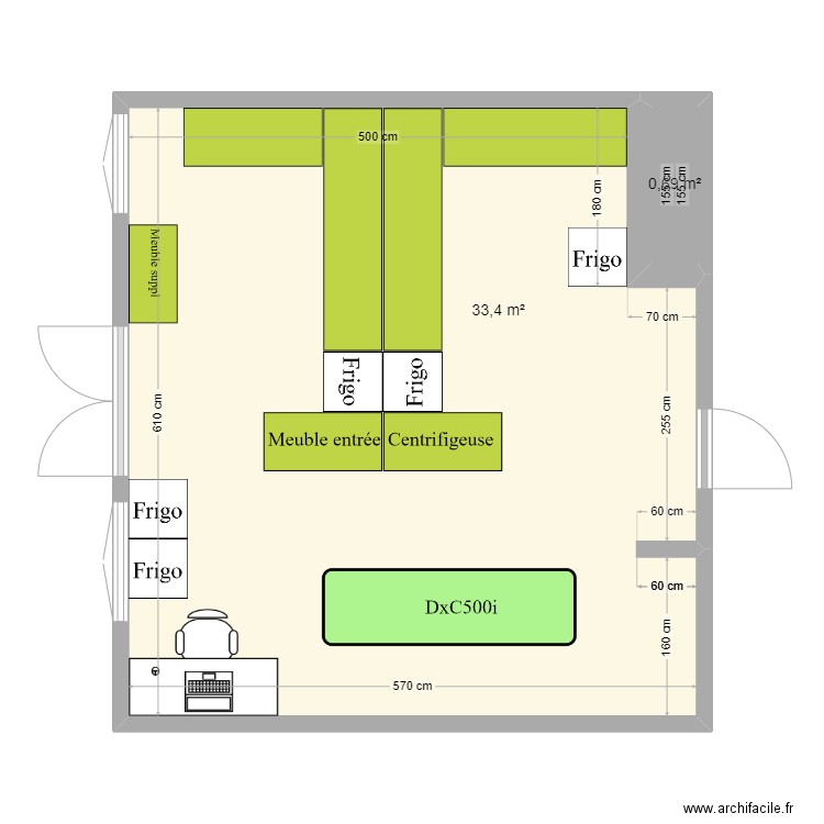 labo1. Plan de 2 pièces et 34 m2