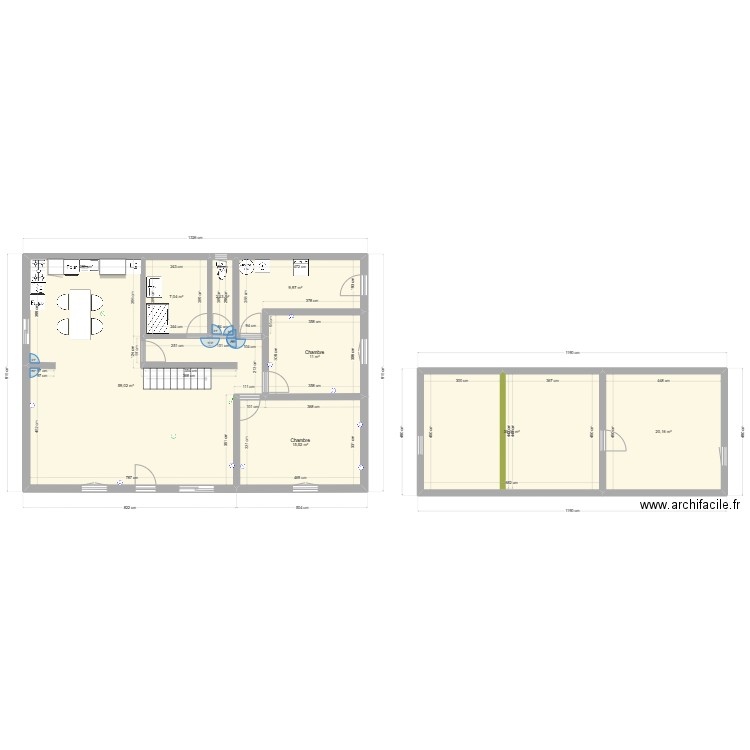 MAISON NOLAN. Plan de 8 pièces et 155 m2