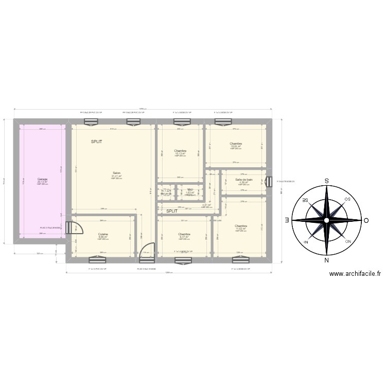 ML24010520 YAO. Plan de 11 pièces et 113 m2