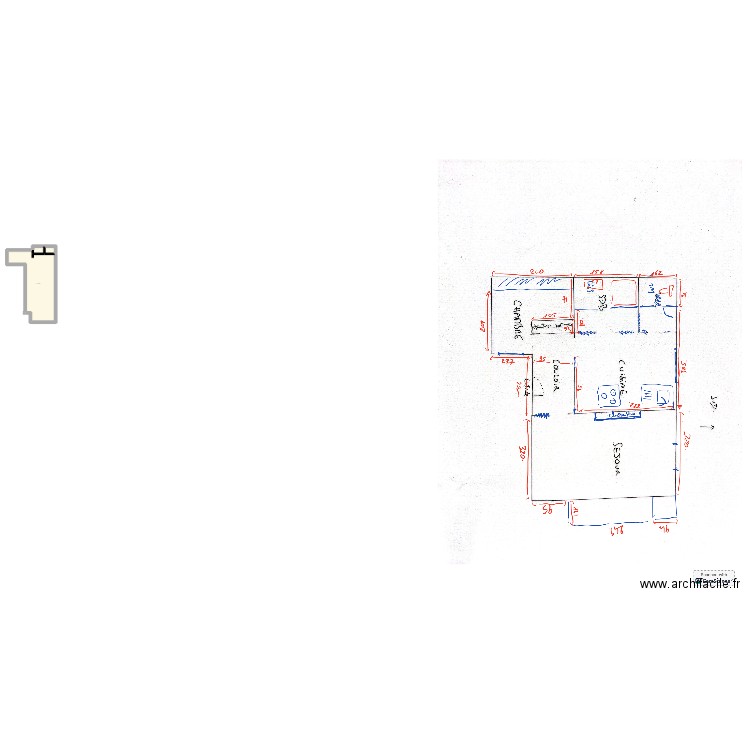 Plan Rostand. Plan de 2 pièces et 43 m2