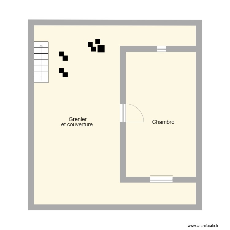 JALLET ETAGE 3. Plan de 2 pièces et 54 m2