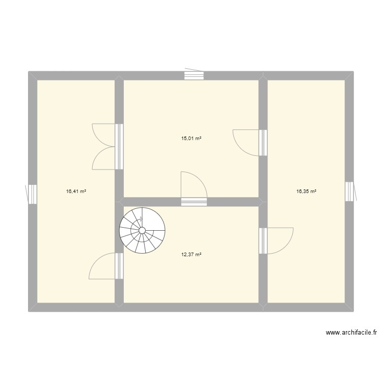 imran. Plan de 4 pièces et 60 m2