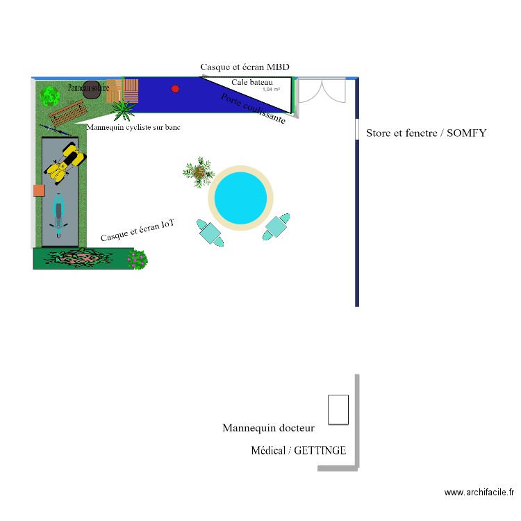 Showroom 2. Plan de 1 pièce et 1 m2