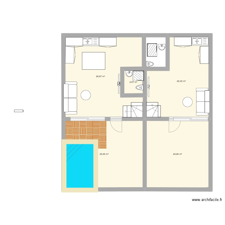 mosta. Plan de 5 pièces et 94 m2