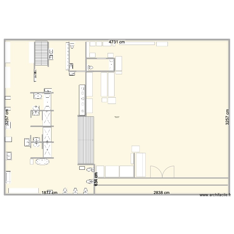 SALLE EXPO POINT P BAYONNE . Plan de 2 pièces et 1562 m2