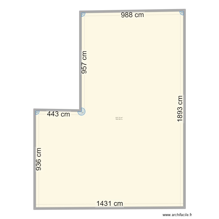 EMDEA. Plan de 1 pièce et 228 m2