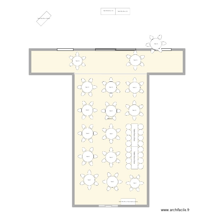 Mariage. Plan de 1 pièce et 198 m2